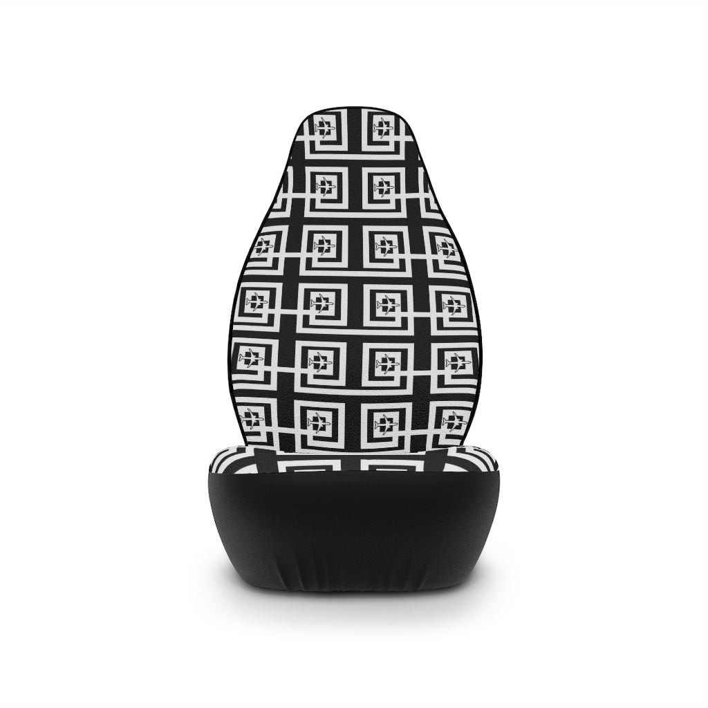 Black & White Airplane Car Seat Covers