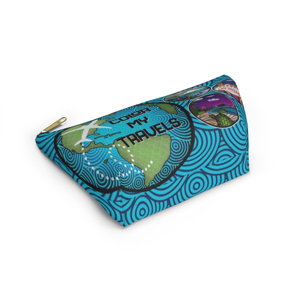 Color My Travels Pouch w T-bottom