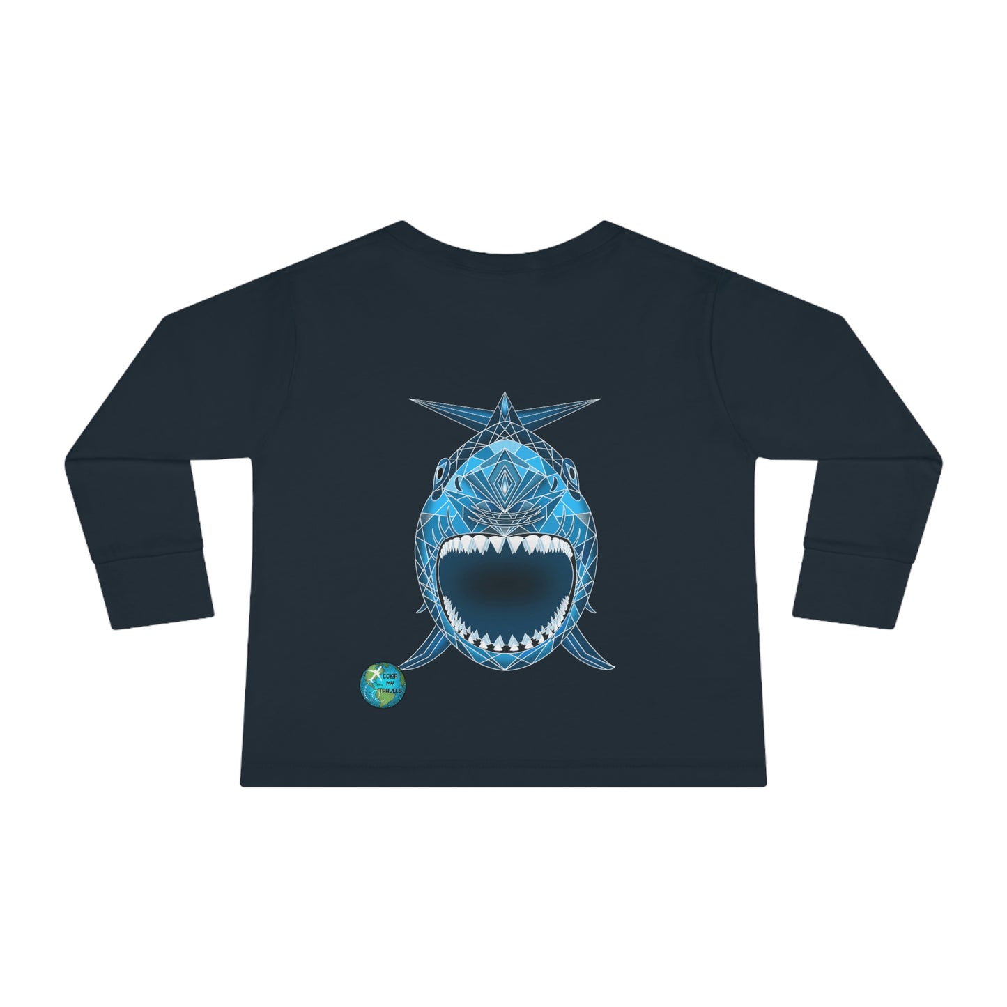 Shark Art Toddler Long Sleeve Tee