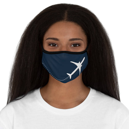 Airplane dotted Fitted Face Mask