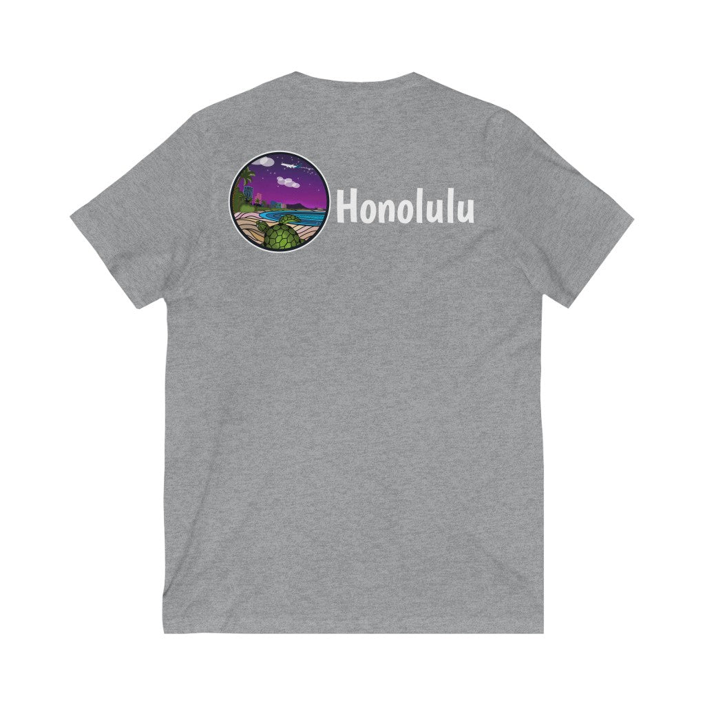 Honolulu Jersey Short Sleeve V-Neck Tee