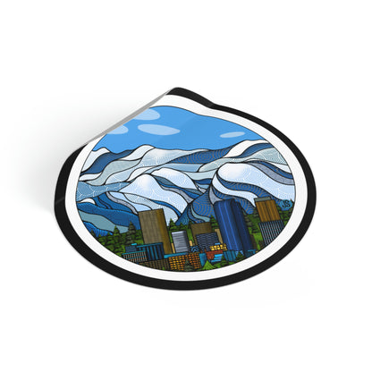 Denver Round Vinyl Stickers