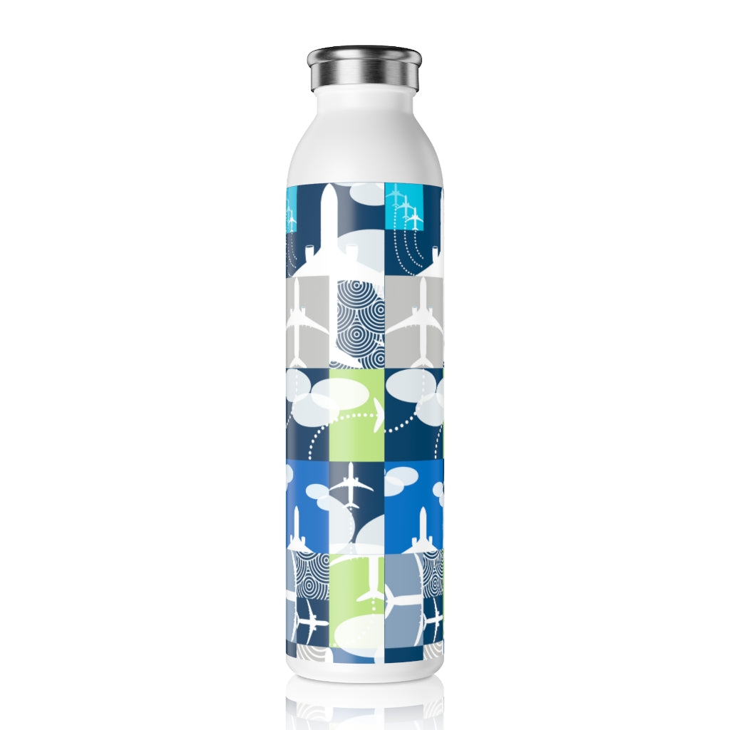 Color Blocked Slim Water Bottle