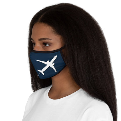 Airplane dotted Fitted Face Mask