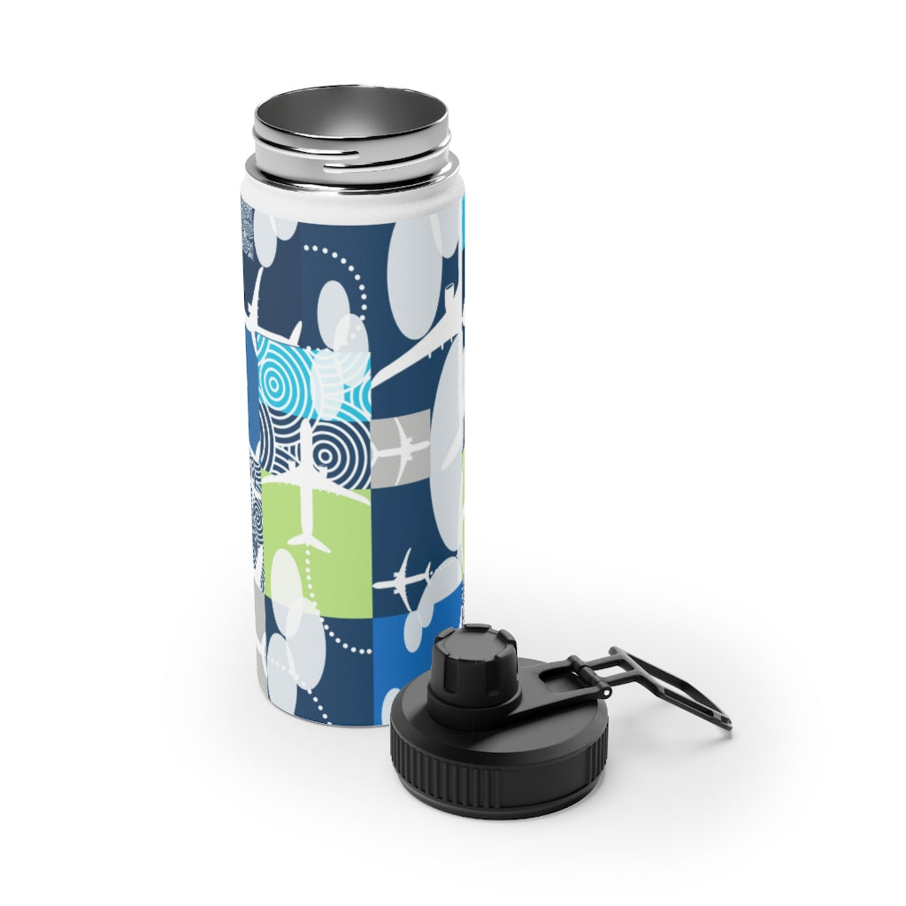 Blocked Airplane Stainless Steel Water Bottle