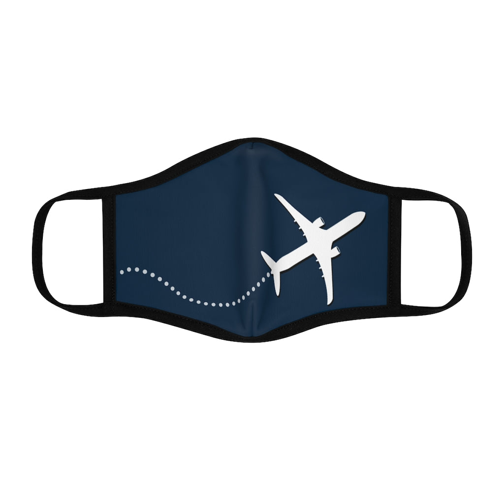 Airplane dotted Fitted Face Mask