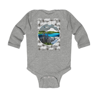 Seattle Infant Long Sleeve Bodysuit