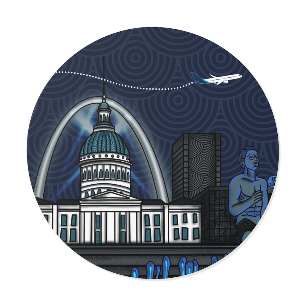 STL - St. Louis Round Vinyl Stickers