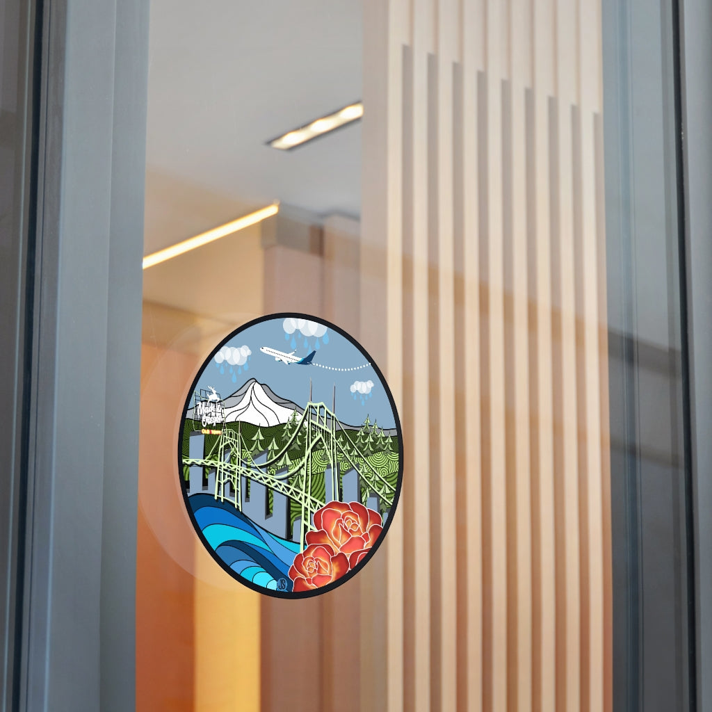 Portland AS Round Vinyl Stickers