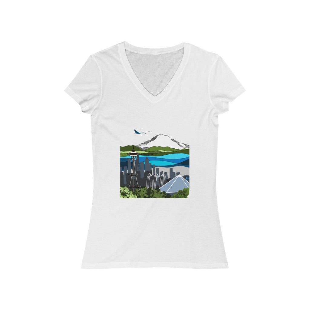 Seattle Women's V-Neck Tee