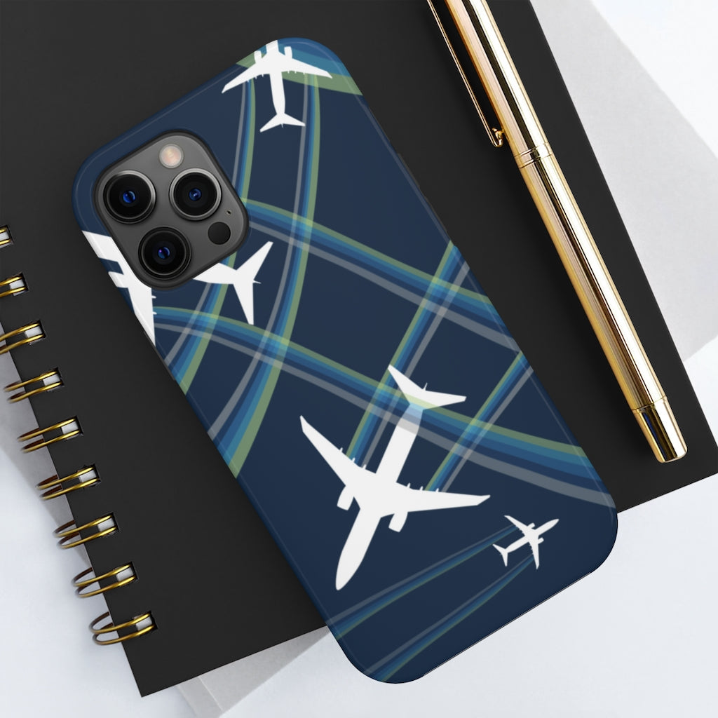 Blue airplane Tough Phone Cases, Case-Mate