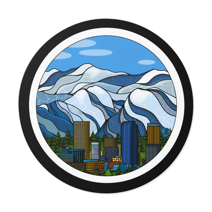 Denver Round Vinyl Stickers