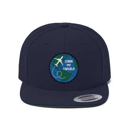 Color My Travels Unisex Flat Bill Hat