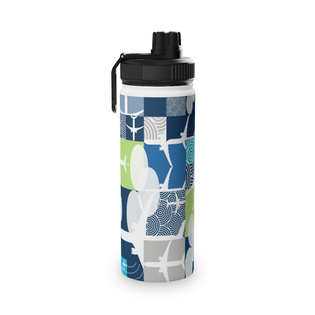 Blocked Airplane Stainless Steel Water Bottle