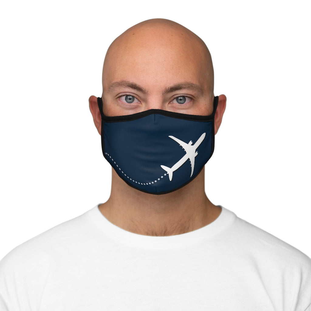 Airplane dotted Fitted Face Mask