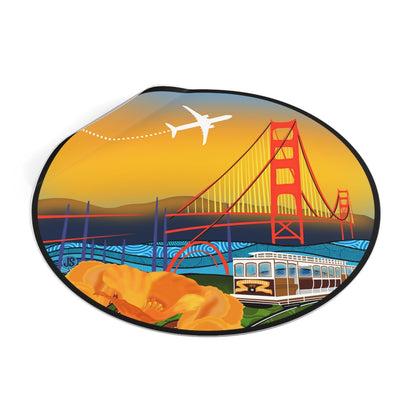 San Francisco Round Vinyl Stickers