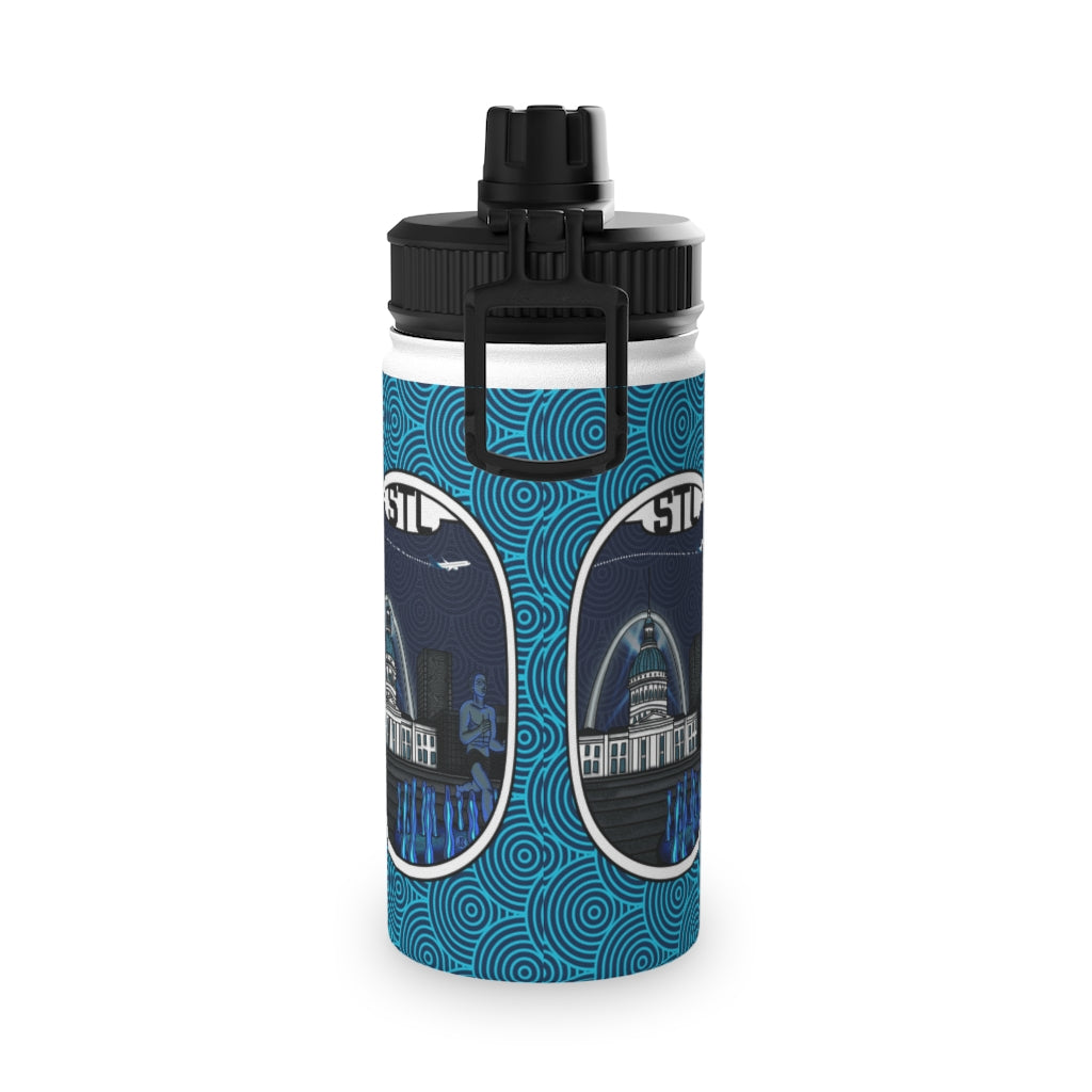 STL-St. Louis Stainless Steel Water Bottle, Sports Lid