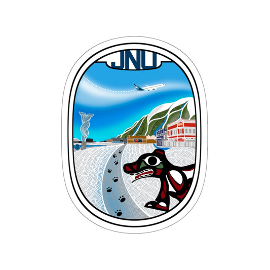 JNU Juneau blue plane Die-Cut Stickers