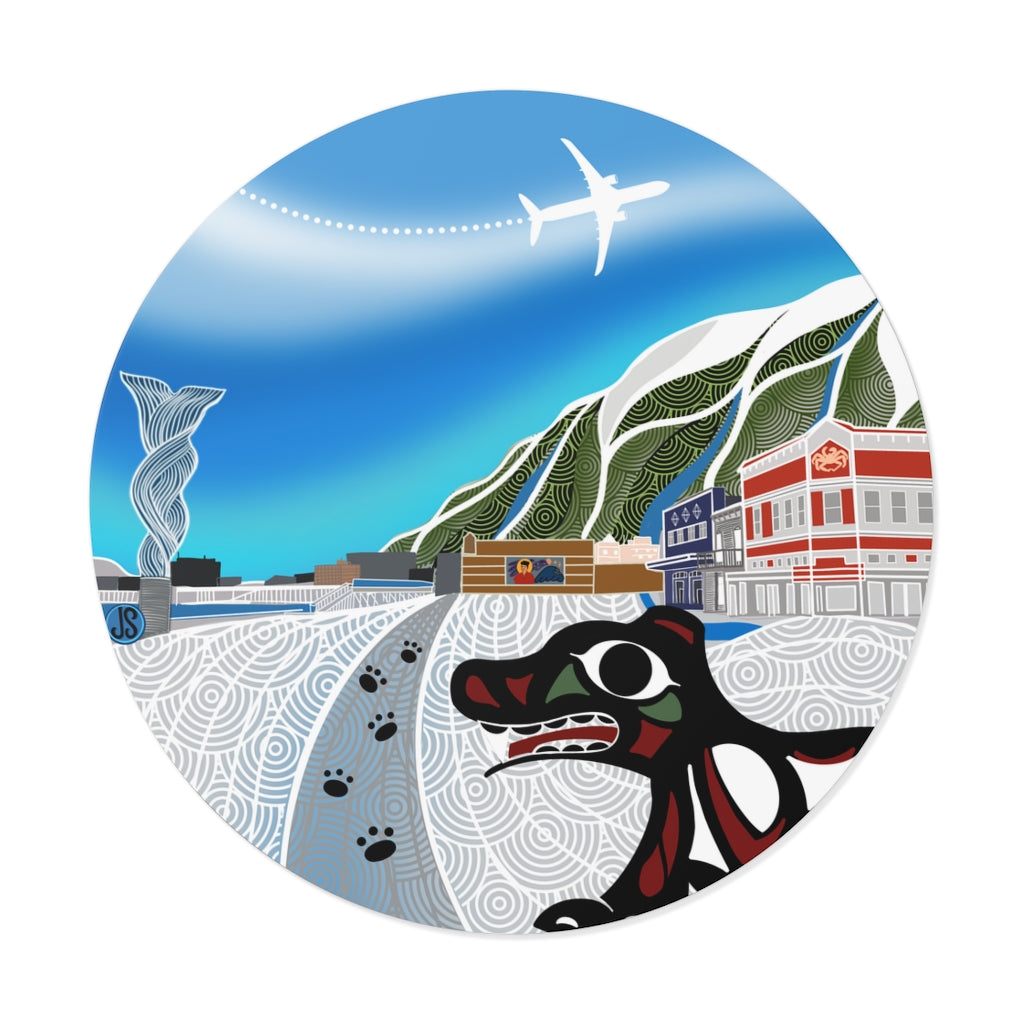 Juneau Round Vinyl Stickers