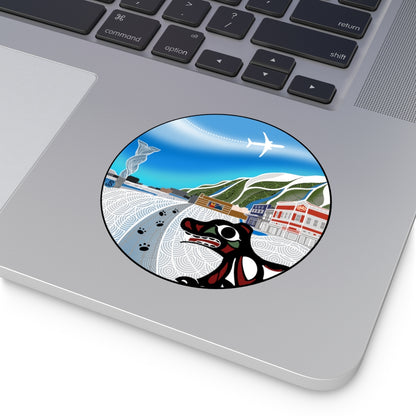 Juneau Round Vinyl Stickers