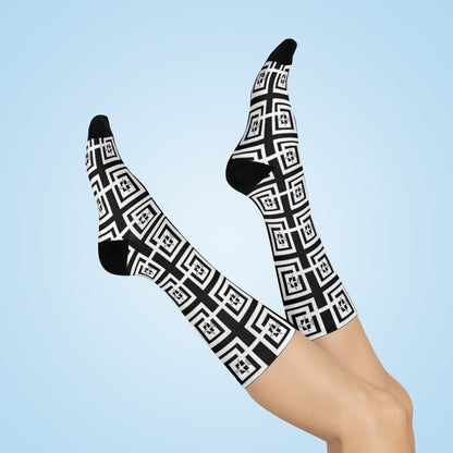 Blk Airplane  Crew Socks