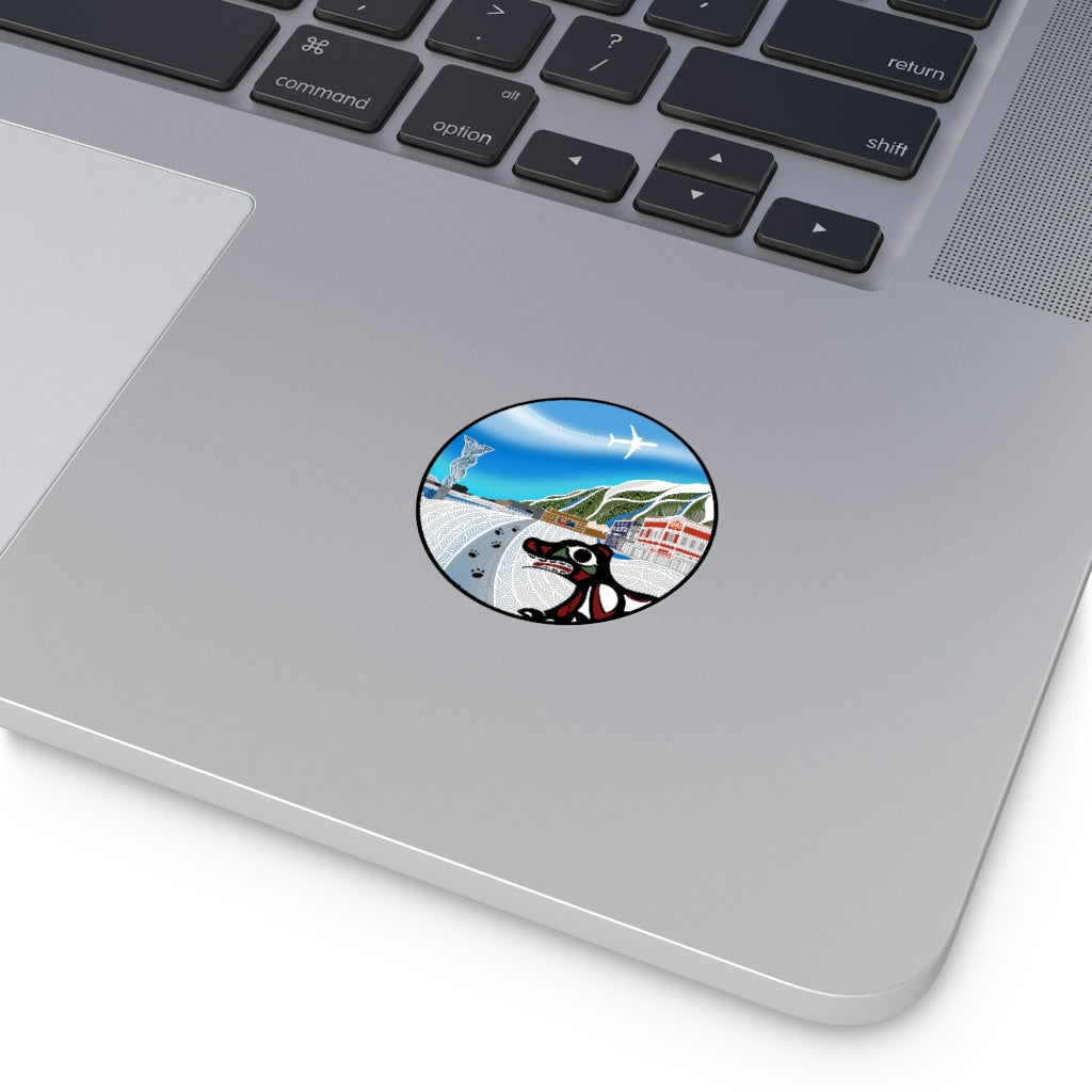 Juneau Round Vinyl Stickers