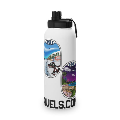 Sticker Stainless Steel Water Bottle, Sports Lid