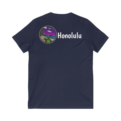 Honolulu Jersey Short Sleeve V-Neck Tee