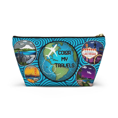 Color My Travels Pouch w T-bottom