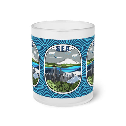 SEA Seattle Frosted Glass Mug