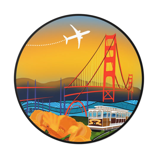 San Francisco Round Vinyl Stickers