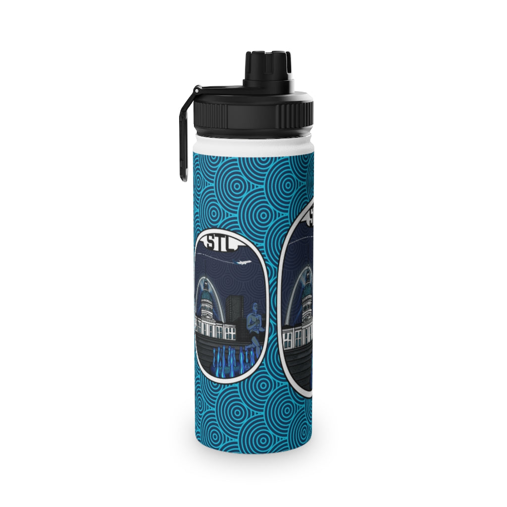 STL-St. Louis Stainless Steel Water Bottle, Sports Lid