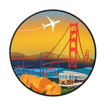 San Francisco Round Vinyl Stickers