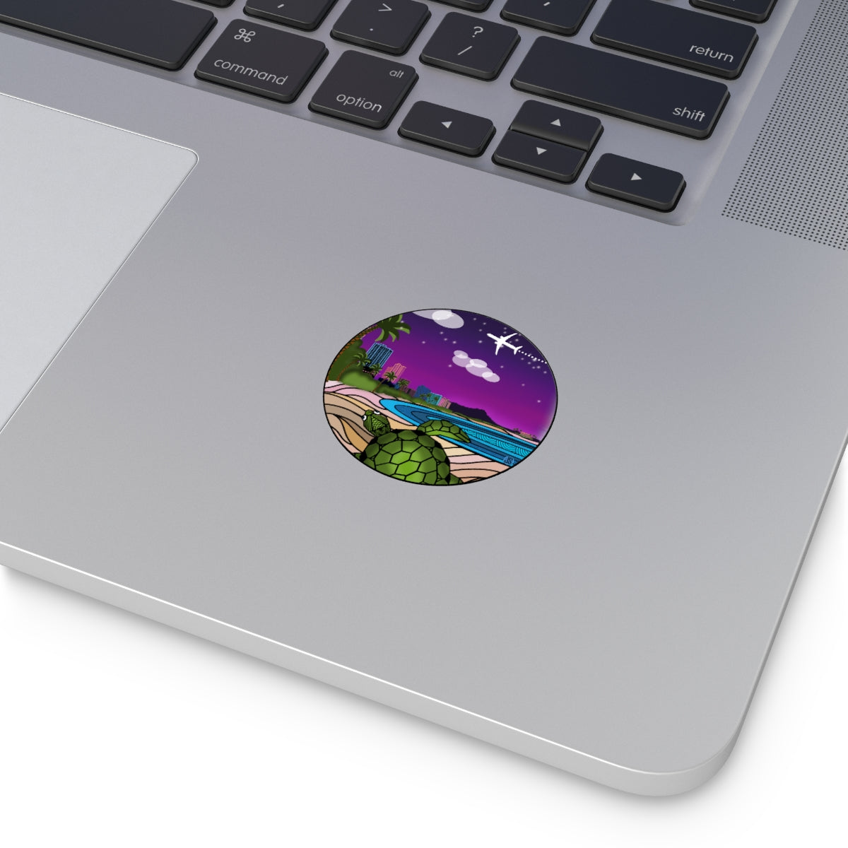 Honolulu Round Vinyl Stickers