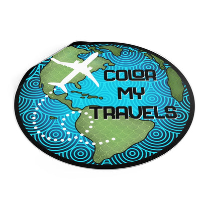 Color my travels  Vinyl Stickers