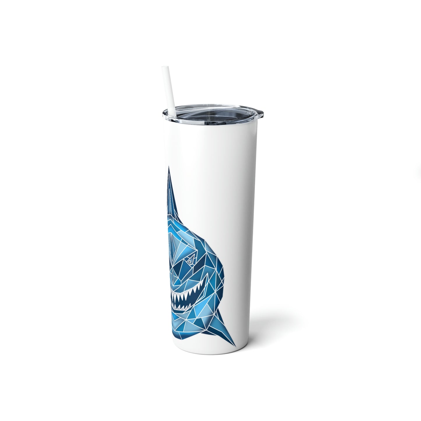 Shark Skinny Steel Tumbler with Straw, 20oz