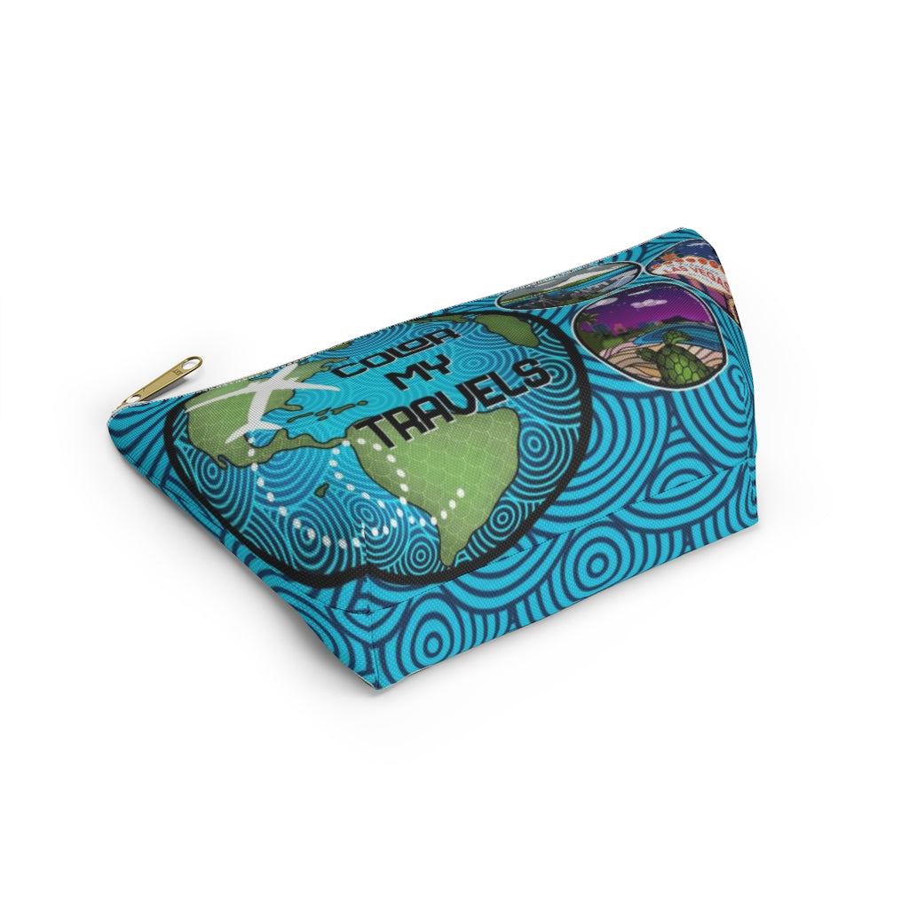 Color My Travels Pouch w T-bottom