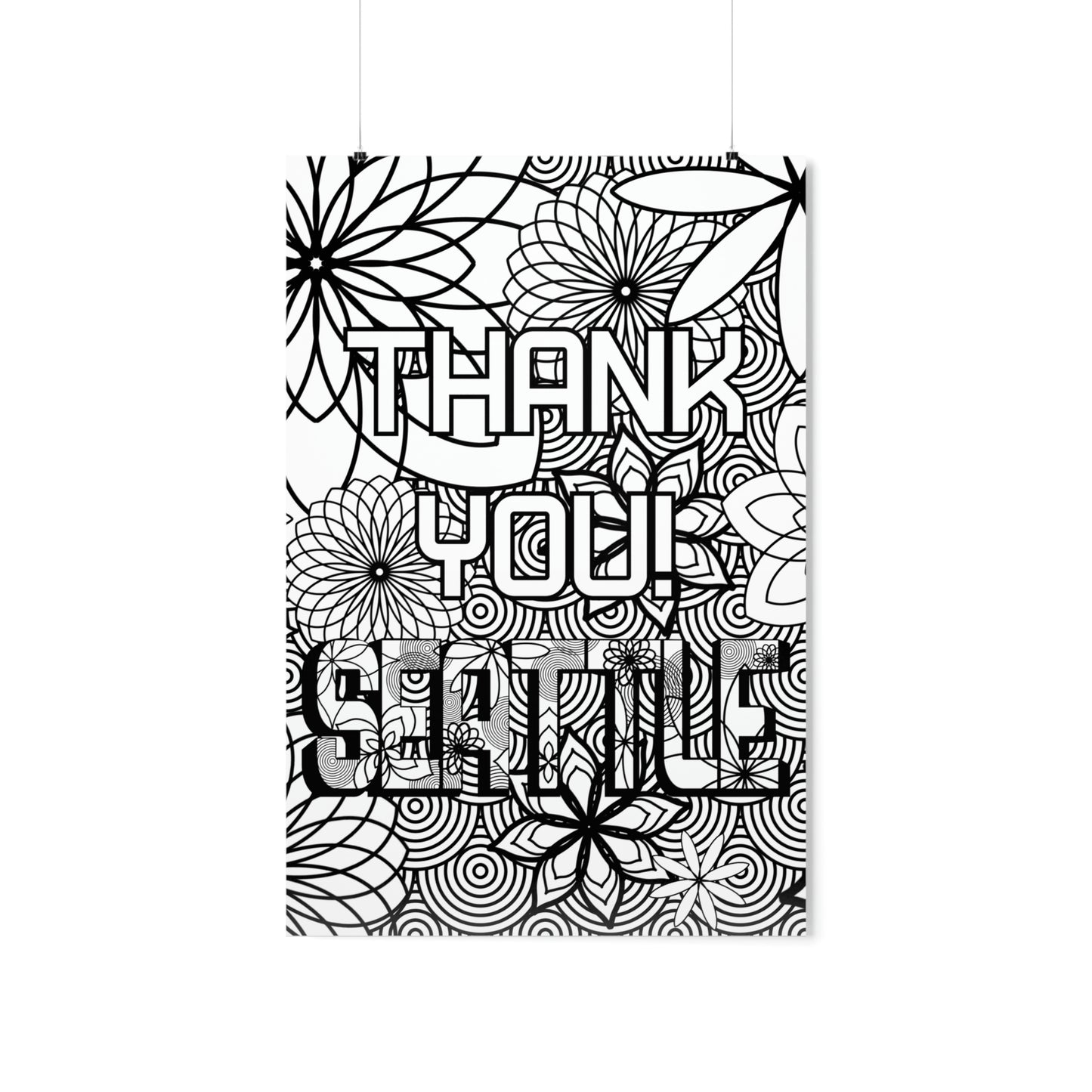 Thank you Seattle Coloring Poster