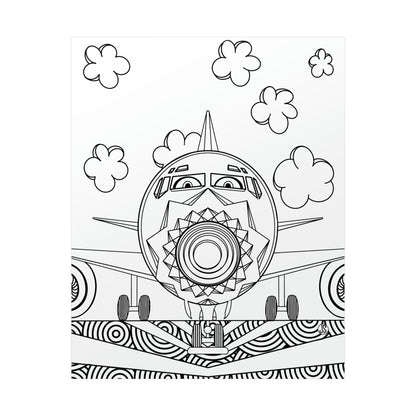 coloring poster Plane