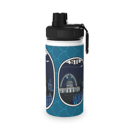 STL-St. Louis Stainless Steel Water Bottle, Sports Lid