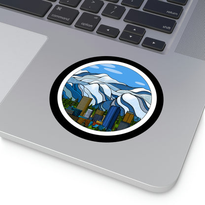 Denver Round Vinyl Stickers