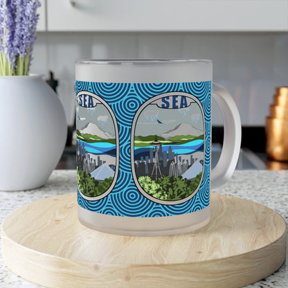 SEA Seattle Frosted Glass Mug