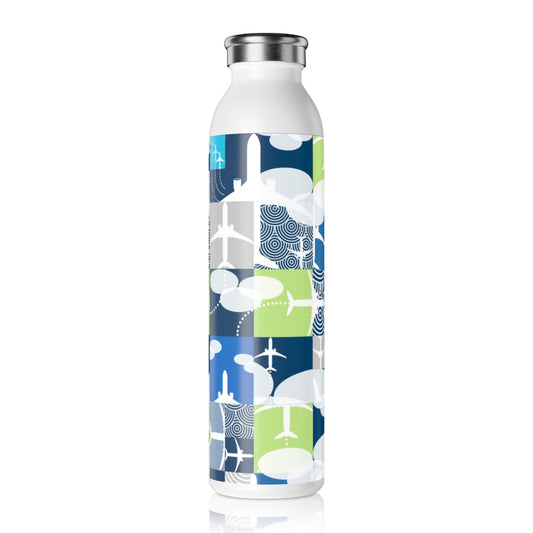 Color Blocked Slim Water Bottle