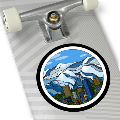 Denver Round Vinyl Stickers