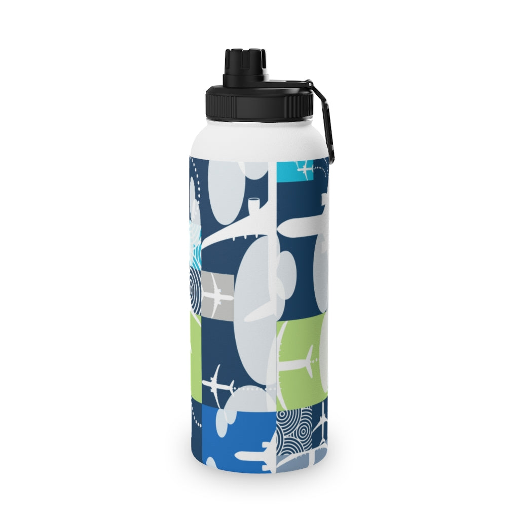 Blocked Airplane Stainless Steel Water Bottle