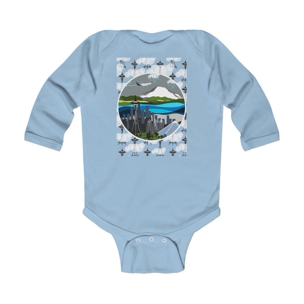 Seattle Infant Long Sleeve Bodysuit