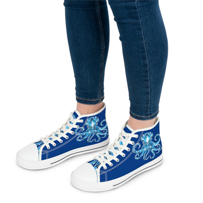 Blue Octopus High Top Sneakers