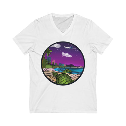 Honolulu Jersey Short Sleeve V-Neck Tee