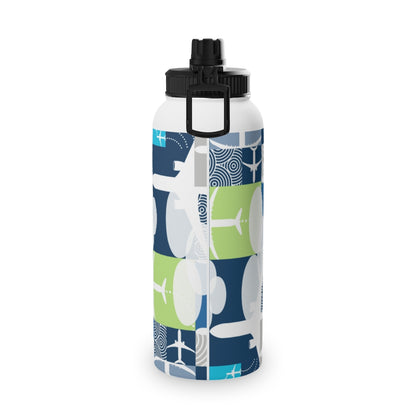 Blocked Airplane Stainless Steel Water Bottle