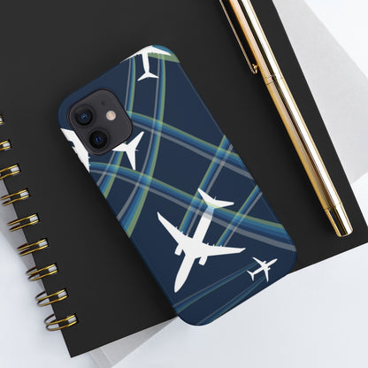 Blue airplane Tough Phone Cases, Case-Mate